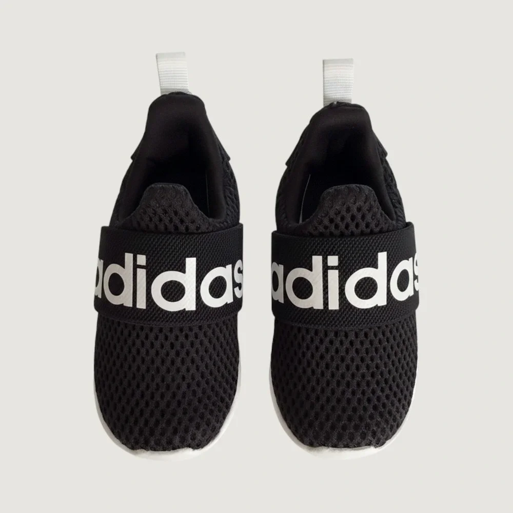 Adidas Lite Racer Adapt 4.0 Baby/Toddler Black White Slip On Sneakers Size 5K